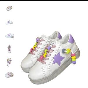 Lola + the Boys Star Girl Rainbow Beaded Sneaker BRAND NEW WITH BOX